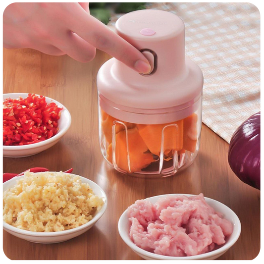 Electric Mini Vegetable Chopper 250ML, Portable Mini Vegetable Chopper with USB Charging Vegetable & Fruit Chopper