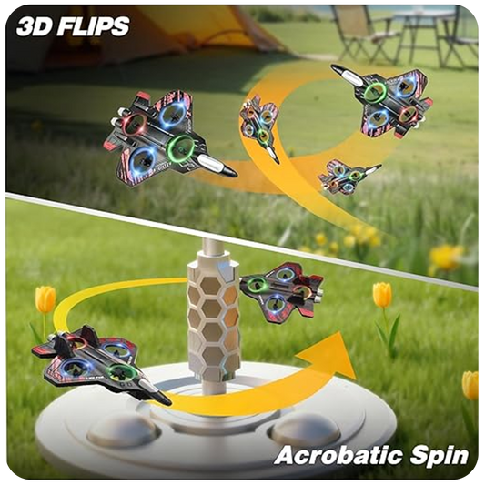 Remote Control Flying Airplane RC Glider Fighter Jet Aeroplane Drone with Rechargeable Battery for Kids & Adult Gift