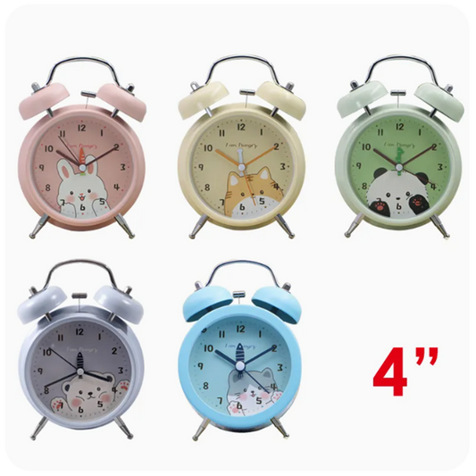 Metal Color Bell Alarm Clock With Light