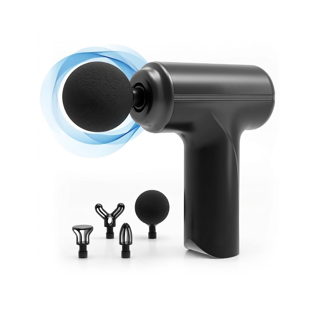 Charge Go Massage Gun | Body Massager for Pain Relief | Massage Gun for Back Leg & Full Body | 4 Specialized Heads For Full Body Pain Relief