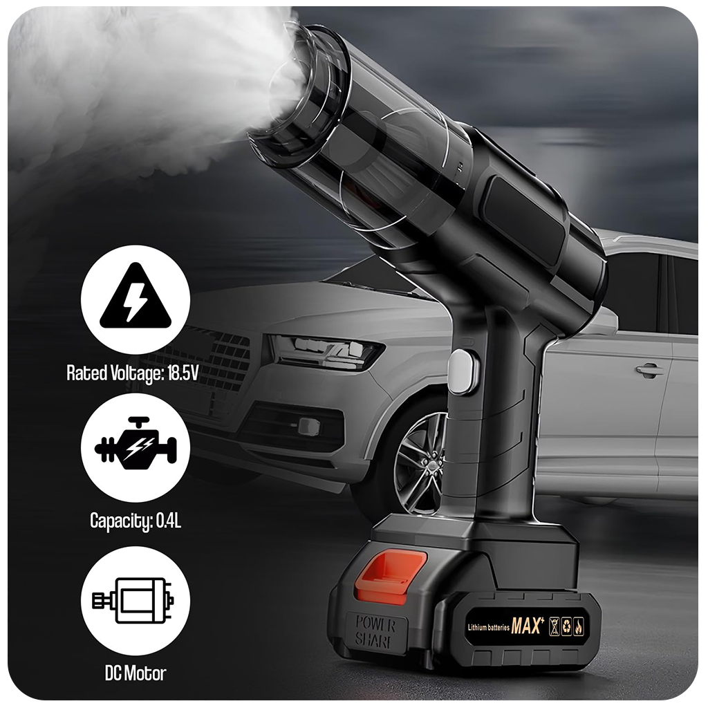3-in-1 Car Vacuum Cleaner USB Rechargeable Wireless Handheld Mini for Travelling Camping Reusable Portable with Charging Cable & 3 Attachments