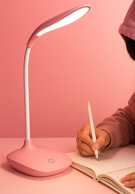 Study Lamp Rechargeable,Table Lamp for Study Room, Desk Lamp Light with 3 Brightness Levels,Portable USB Table Light