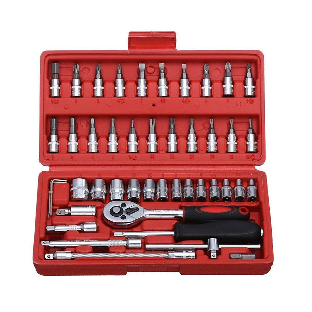 Tool Kit Tool Kit for Home Use Tools Kit Spanner Set Socket Set Wrench Set Tools Set Hand Tools Bike Tool Kit Set Socket Wrench Set Spanner Set All Size Tool Kit Goti Pana Set, Box End