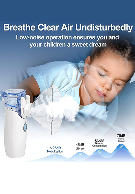 Portable Nebulizer & Humidifier for Baby & Adults | Compact, Silent, Self-Cleaning Machine with Long Battery Life | Effective for Asthma, Cough, Sinus & Allergy Relief at Home