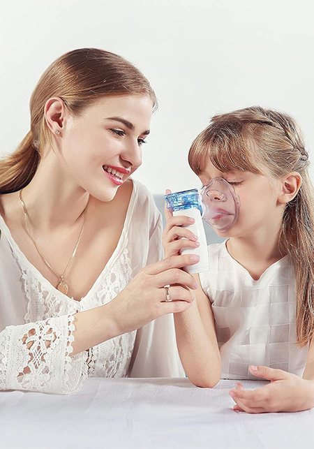 Portable Nebulizer & Humidifier for Baby & Adults | Compact, Silent, Self-Cleaning Machine with Long Battery Life | Effective for Asthma, Cough, Sinus & Allergy Relief at Home