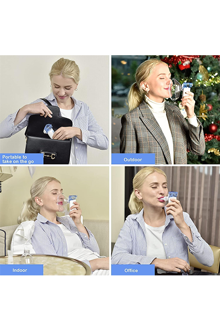 Portable Nebulizer & Humidifier for Baby & Adults | Compact, Silent, Self-Cleaning Machine with Long Battery Life | Effective for Asthma, Cough, Sinus & Allergy Relief at Home