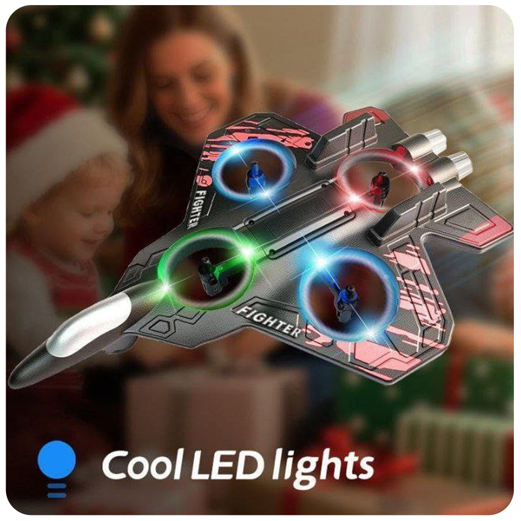 Remote Control Flying Airplane RC Glider Fighter Jet Aeroplane Drone with Rechargeable Battery for Kids & Adult Gift