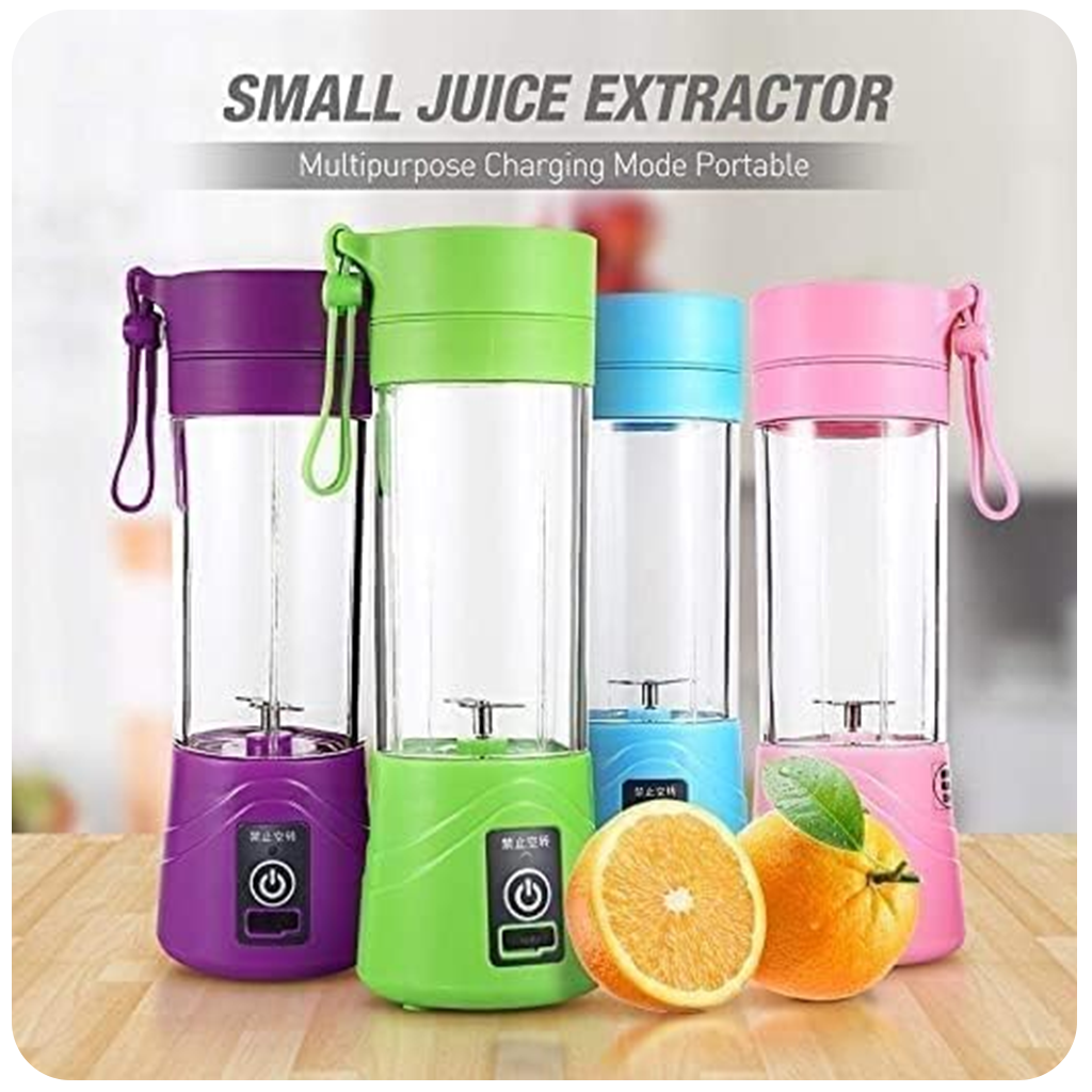 Portable 6-Blade Juicer Blender with Built-in Jar Juice Mixer Bottle, Fruit Juice Machine, USB Rechargeable Personal Size Juicer Grinder for Juices, Kitchen Appliance Milk Shakes